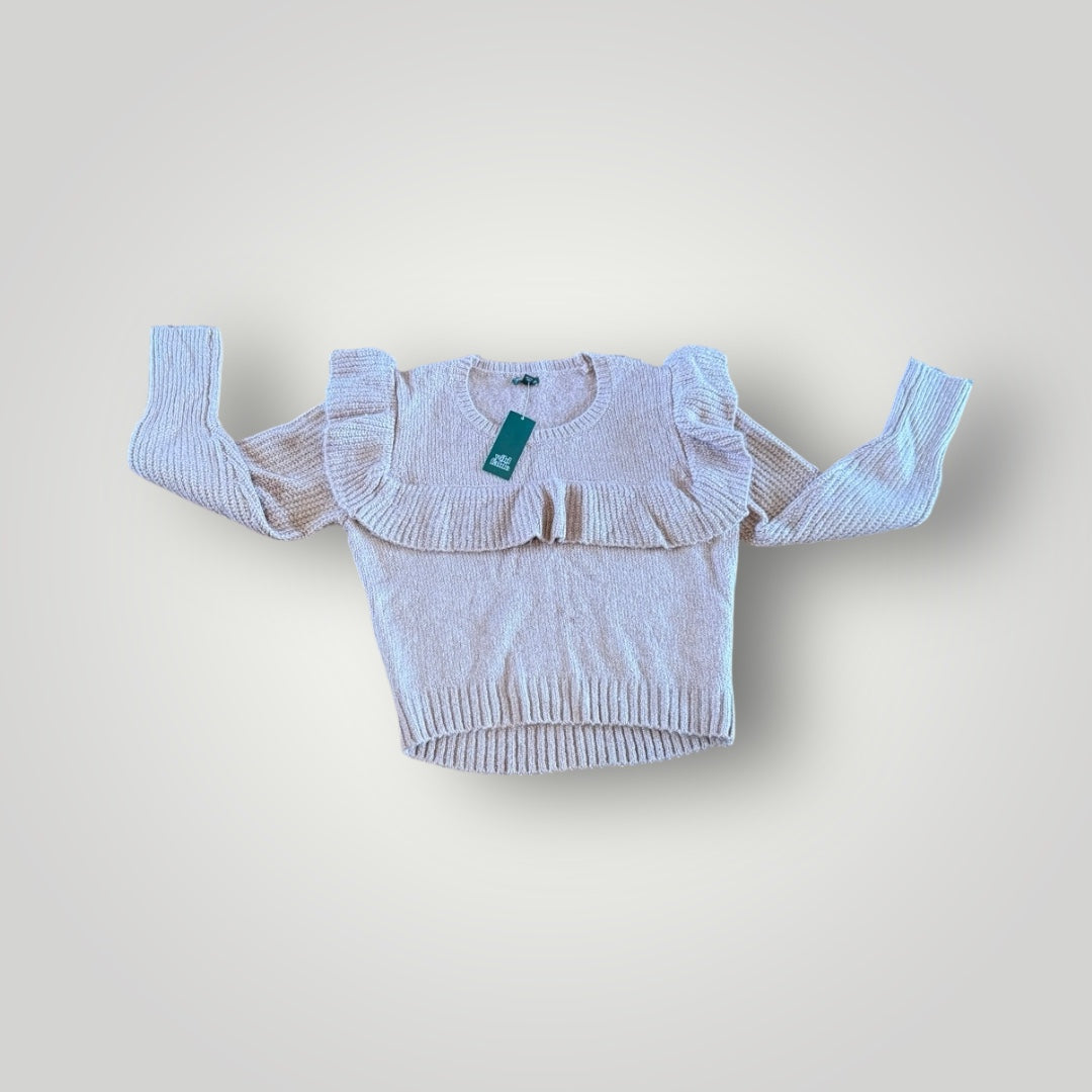 NWT Wild Fable Ruffle Detail Knit Sweater Size Medium